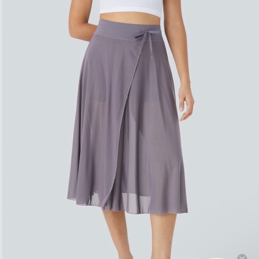 Women's Skirt SZ L Tulle Skirt with Shorts Beach Boho Fairy Light Casual Summer